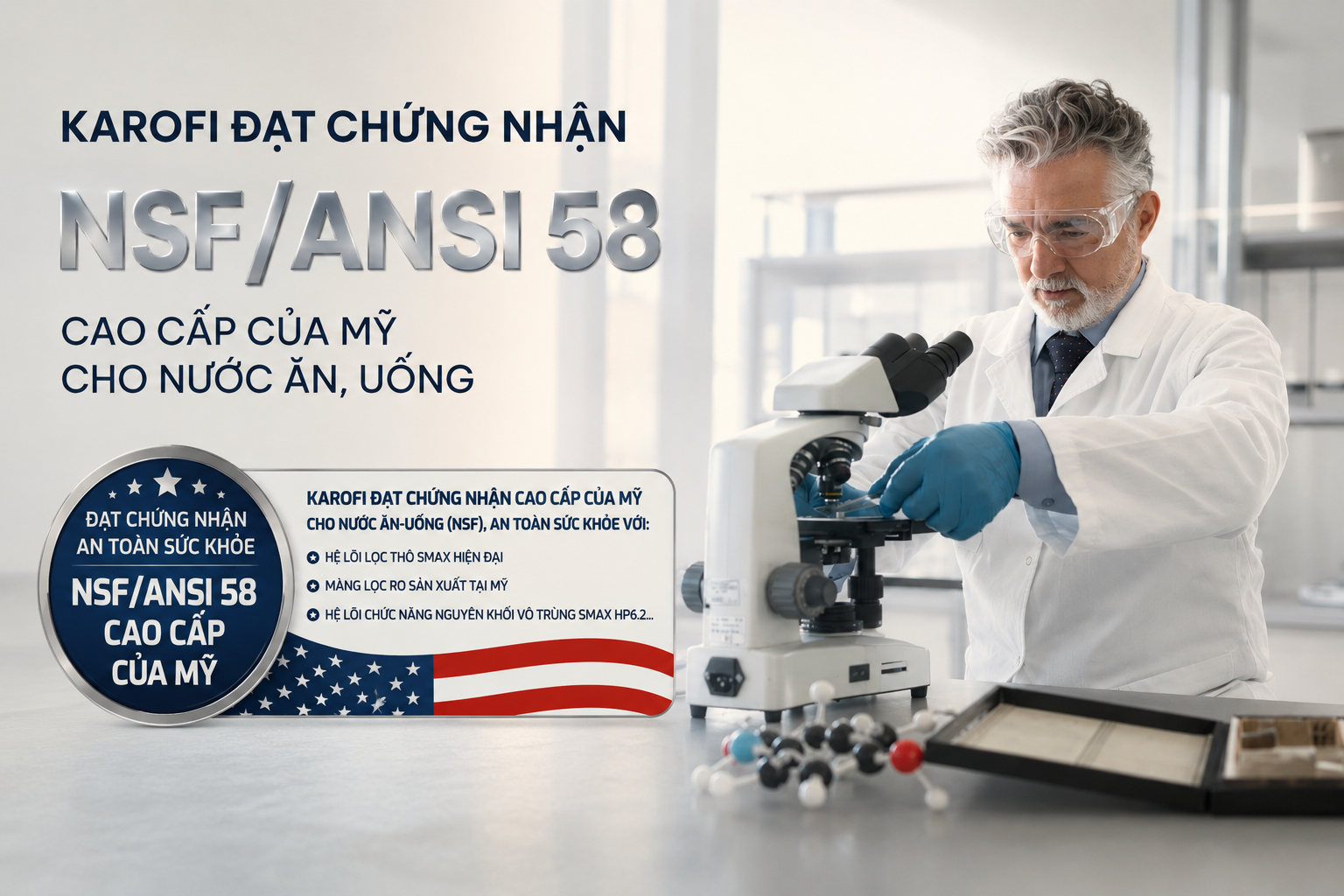 Chứng nhận NSF ANSI 58 Karofi Diamond SA66